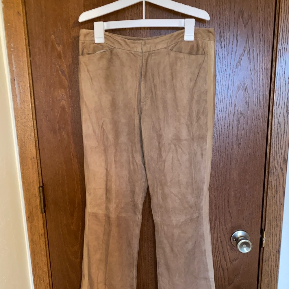 Faconnable leather goatskin pants size 10